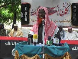 Sheikh Abdulkadir Mumin vid ett tidigare framträdande för al-Shabaab.